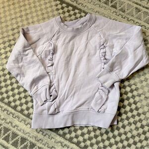 Hanna Andersson Lavender Ruffle Sweatshirt